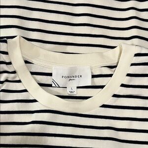 Pomander Tuckernuck  Striped Cream and Black long Dress